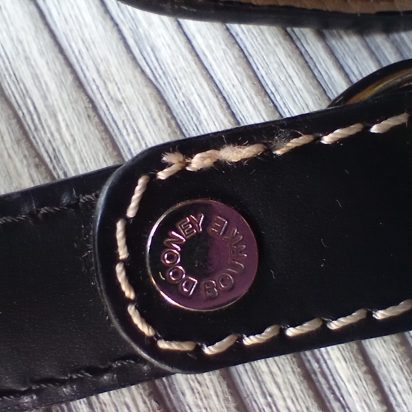 Dooney & Bourke Black Bag Made in Italy Purse with Lock and Key - Picture 13 of 15